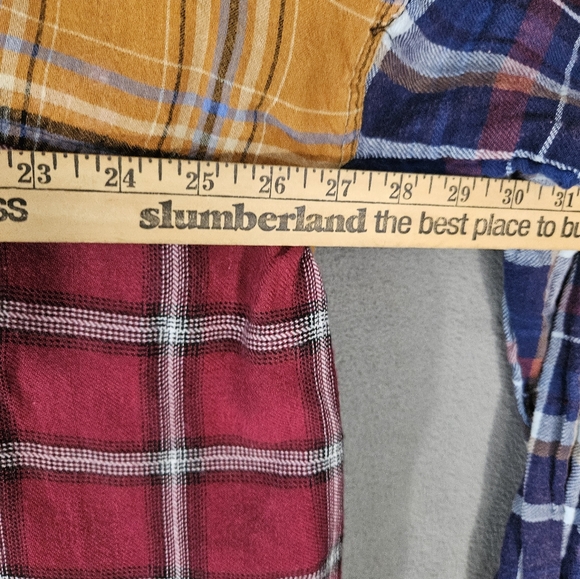 Romantic Gypsy Womens Boho Plaid Multicolor Patchwork Button Up Shirt Plus 2X - Picture 6 of 9